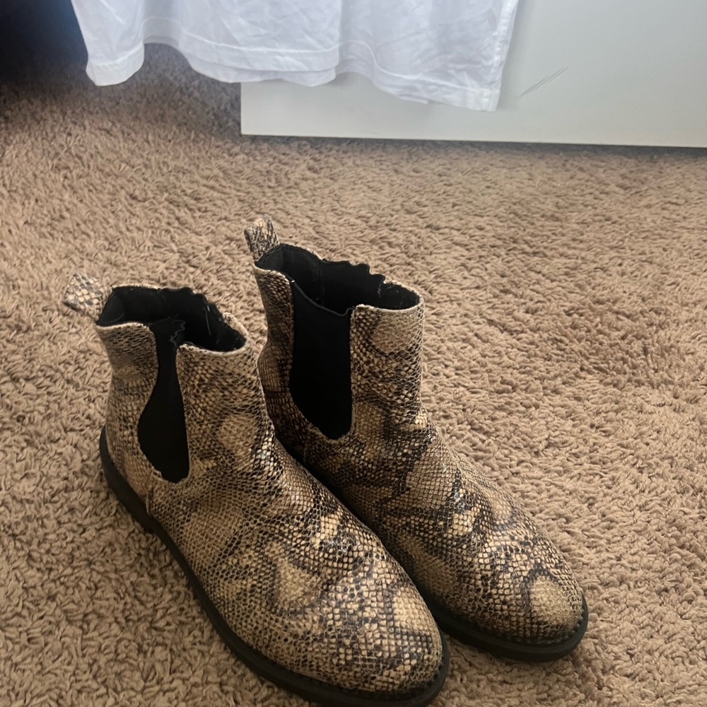 ASOS Snake Print Ankle Boots